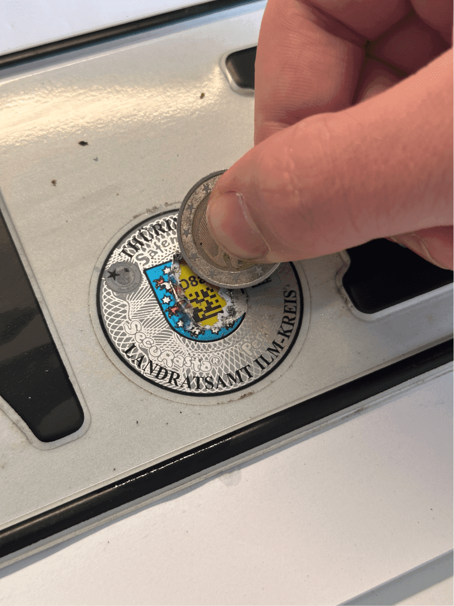 What is the best way to scrape the license plate security code?